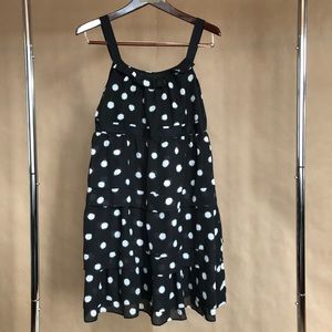 Loft ruffle polka dot sleeveless mini dress NWT